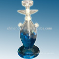 Best selling beautiful clear glass hookah shisha/nargile/water pipe/hubbly bubbly with good quality and led light